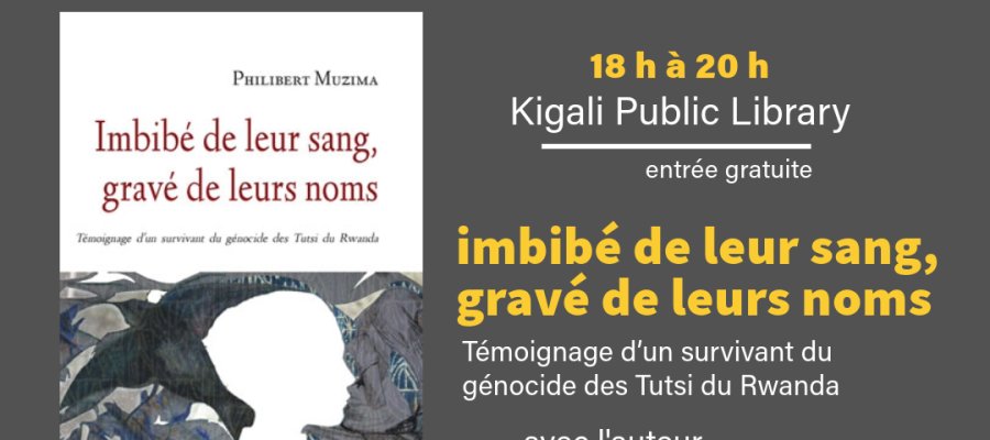 Image:Rencontre littéraire à KPL : Philibert Muzima, « Imbibé de leur sang, gravé de leurs noms »